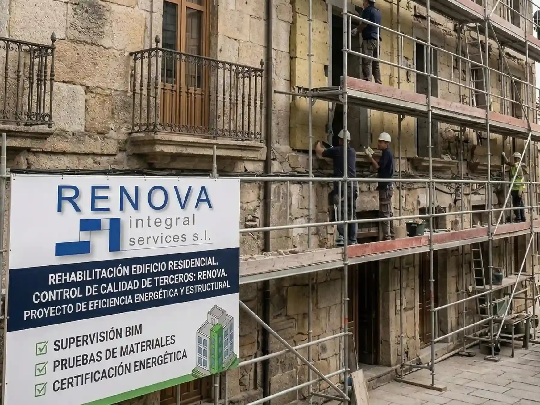 Supervisión y control de calidad de terceros en obras de edificación en Galicia.