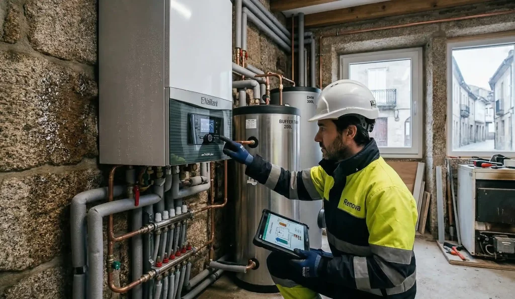 Implementación de sistemas de alta eficiencia energética en obras en Galicia.